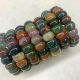 Indian Bloodstone Agate Beads Bracelet Natural Gemstone Fine Jewelry Bangle