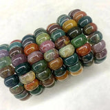 Indian Bloodstone Agate Beads Bracelet Natural Gemstone Fine Jewelry Bangle
