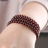 Red Garnet Stone Beads Bracelets For Women Layered Strand Bracelet