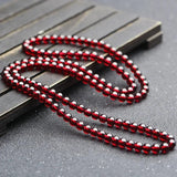 Red Garnet Stone Beads Bracelets For Women Layered Strand Bracelet