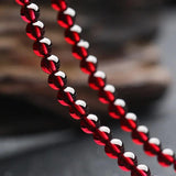 Red Garnet Stone Beads Bracelets For Women Layered Strand Bracelet