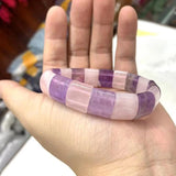 Amethyst & Rose Quartz Beads Bracelet Gemstone Bangle Women Gift