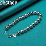 925 Silver Ball Bead Chain Bracelet For Women