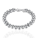 925 Silver Ball Bead Chain Bracelet For Women
