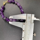 Irregular Amethyst Bracelet Beads Jewelry Healing Women Men