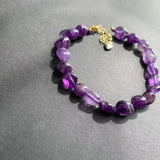 Irregular Amethyst Bracelet Beads Jewelry Healing Women Men