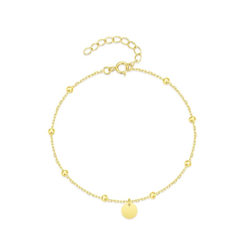 925 Silver Minimalist Bead Chain Bracelet Party Jewelry