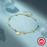 925 Silver Minimalist Bead Chain Bracelet Party Jewelry