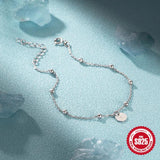 925 Silver Minimalist Bead Chain Bracelet Party Jewelry