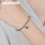 925 Silver Bell Bead Bracelet Chains for Women Girls Jewelry