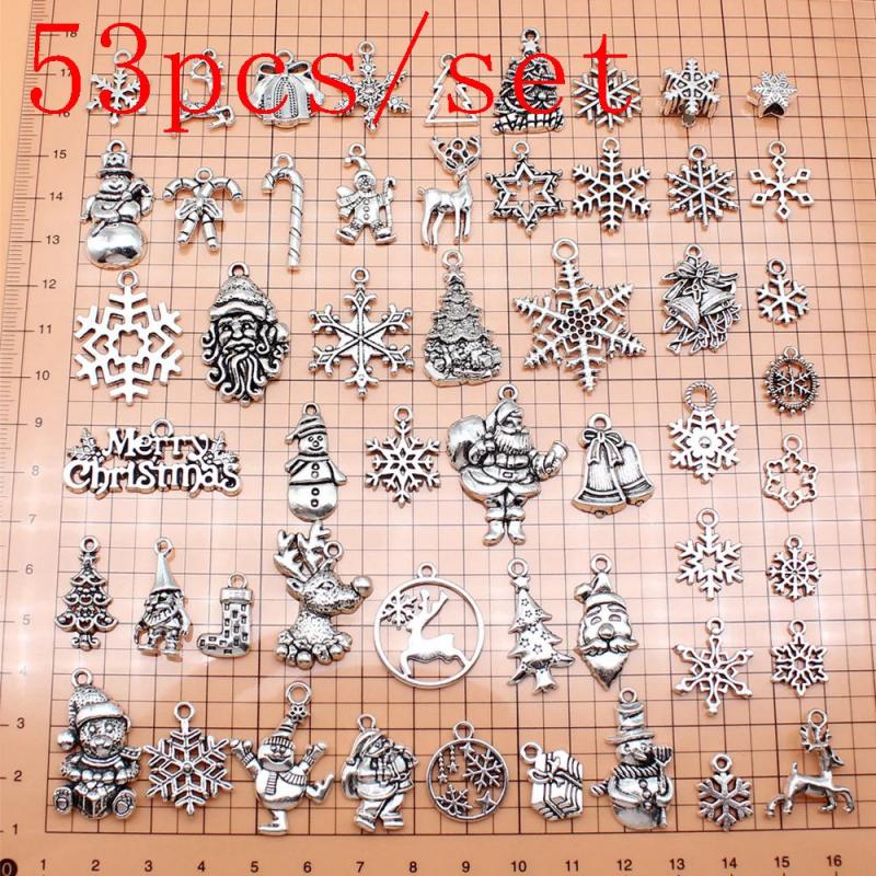 53pcs Christmas Charms for Jewelry Making