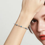 925 Silver Dark Sapphire Bracelet for Student