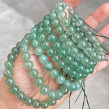 Green Strawberry Quartz Beaded Bracelets Women Crystal Round Beads Bangles