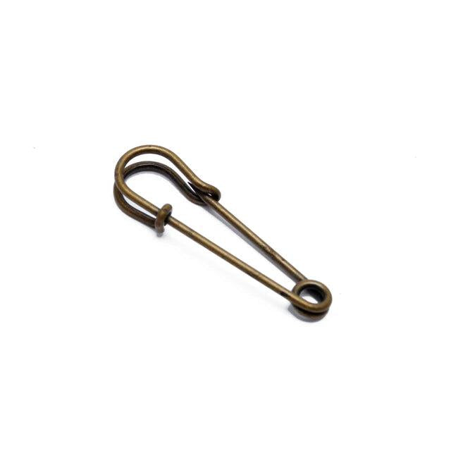 20pcs 45mm Bronze Safety Brooch Pin Base for Jewelry Making DIY