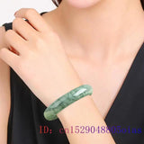 Green Jade Bracelet Bangle for Women Men Gemstone Jewelry