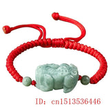 Burmese Jade Money Pixiu Bracelets Bangle Bead Jadeite Women Green Gemstone