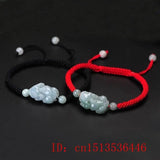 Burmese Jade Money Pixiu Bracelets Bangle Bead Jadeite Women Green Gemstone