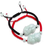 Burmese Jade Money Pixiu Bracelets Bangle Bead Jadeite Women Green Gemstone