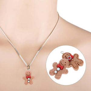 20 Pcs Christmas Charms Ornaments Gingerbread Man-shaped