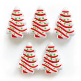 10pcs Christmas Tree Silicone Teether Beads Food-Grade DIY Jewelry Accessories