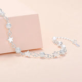 925 Silver Small Star Fresh Bracelet Star Bracelet For Women Round Bead