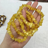 Natural Amber Beads Bracelet for Gemstone Jewelry Bangle
