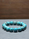Magnesite Turquoise Bracelet 12MM Round Beads Healing Gemstone