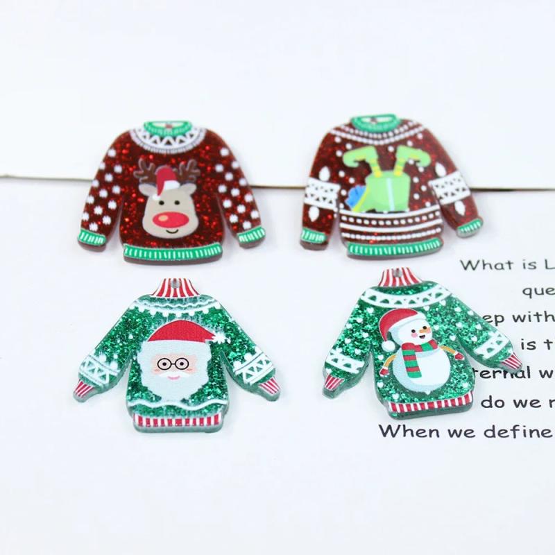 10Pcs Christmas Snowman Charm Pendant for DIY Earring Necklace KeyChain
