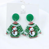 10Pcs Christmas Snowman Charm Pendant for DIY Earring Necklace KeyChain