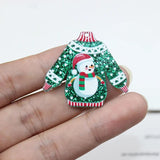 10Pcs Christmas Snowman Charm Pendant for DIY Earring Necklace KeyChain