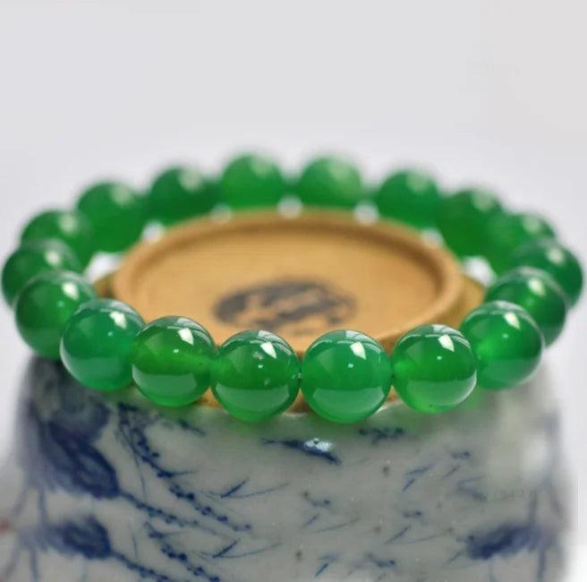 Emerald Cuff Charm Bangle Bracelet