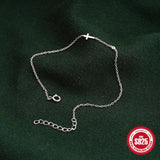 925 Silver Cross Zircon Bracelet Chain Women Girls