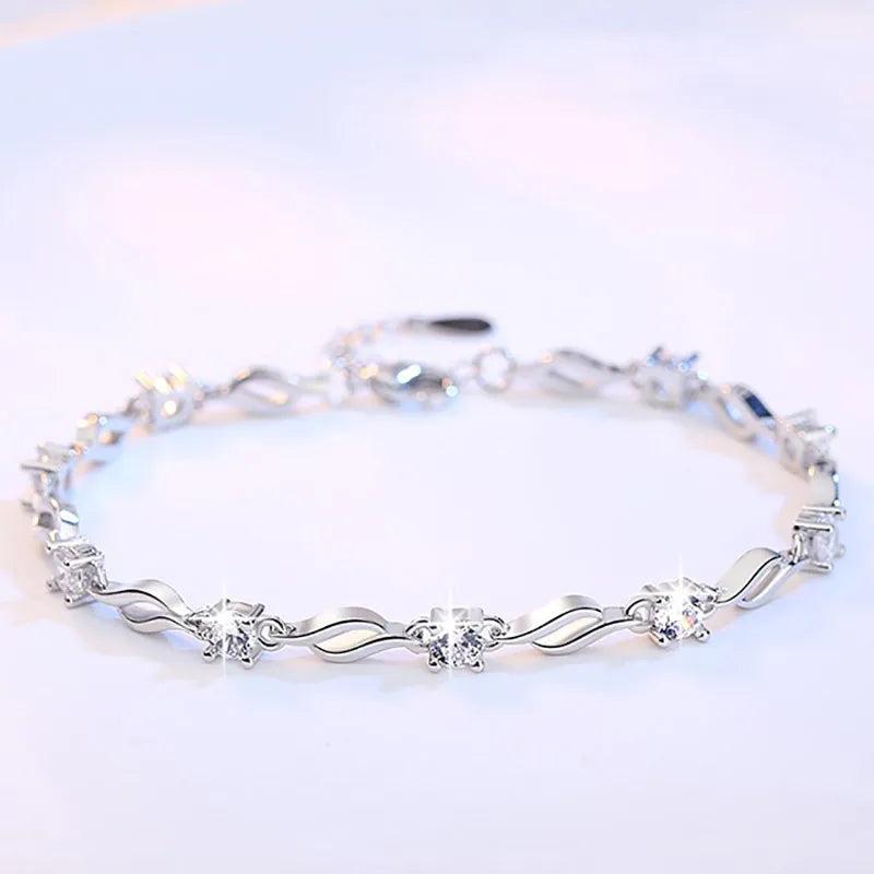 AAA Zircon Amethyst Bracelet 925 Jewelry Silver Gemstones Engagement