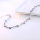 AAA Zircon Amethyst Bracelet 925 Jewelry Silver Gemstones Engagement