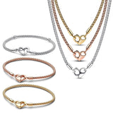 Heart Lock Stud Necklace Bracelet DIY Jewelry