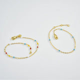 925 Silver Turquoise Enamel Bracelet Crystal Jewelry