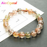 Multicolor Rutilated Quartz Bead Bracelet for Women