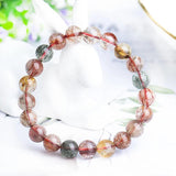 Multicolor Rutilated Quartz Bead Bracelet for Women