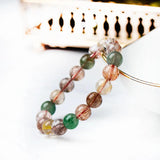 Multicolor Rutilated Quartz Bead Bracelet for Women