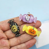 10pcs Pumpkin Ghost Candy Charms DIY Earrings