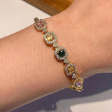 Iced Out CZ Gemstone Tennis Bracelet for Women - Wedding Jewelry