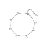 925 Sterling Silver Zircon Chain Bracelet for Women