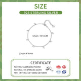925 Sterling Silver Zircon Chain Bracelet for Women