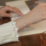 925 Sterling Silver Zircon Chain Bracelet for Women