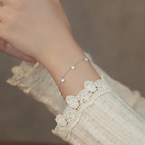 925 Sterling Silver Zircon Chain Bracelet for Women