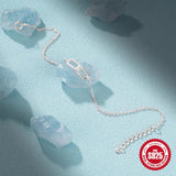 925 Silver Double Square Bracelet Eternity Zircon Bracelet for Women