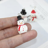 10Pcs/Lot Christmas Charm Resin 3D Snowman Pendant DIY Crafts Jewelry Making