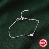 925 Silver Zircon Mini Bead Bracelet for Women