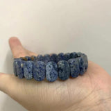 Dumortierite Stone Beads Bracelet Natural Gemstone Bangle