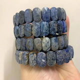 Dumortierite Stone Beads Bracelet Natural Gemstone Bangle